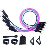 【CW】 11Pcs/Set Resistance Bands Crossfit Training Exercise Tubes Pull Rope Rubber Expander Elastic