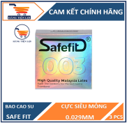 Bao cao su cực siêu mỏng Safefit 0.029mm - 03 chiếc