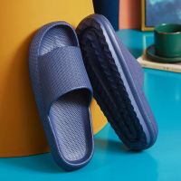 Blue 42-43 (EU 41-42) Thick Bottom Sandals Women Slippers Casual Summer Home Bedroom Slippers Unisex Non-Slip Bathroom Sandals Men Slide Shoes Male