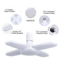 80W Foldable Fan Blade Light LED Pendant Lights LED Bulb E27 Garage Light LED Lamp 220V For Factory Warehouse Lighting