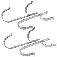 Pool Pole Hanger Premium 4Pcs Aluminium Holder Set, Perfect Hooks for Telescopic Poles, Skimmers, Leaf Rakes, Nets