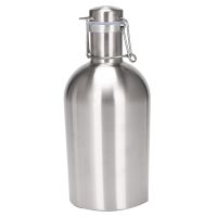 2L Stainless Steel Homebrew Beer Secure Swing Top Lid Big Capacity Beer Bottles For Outdoor