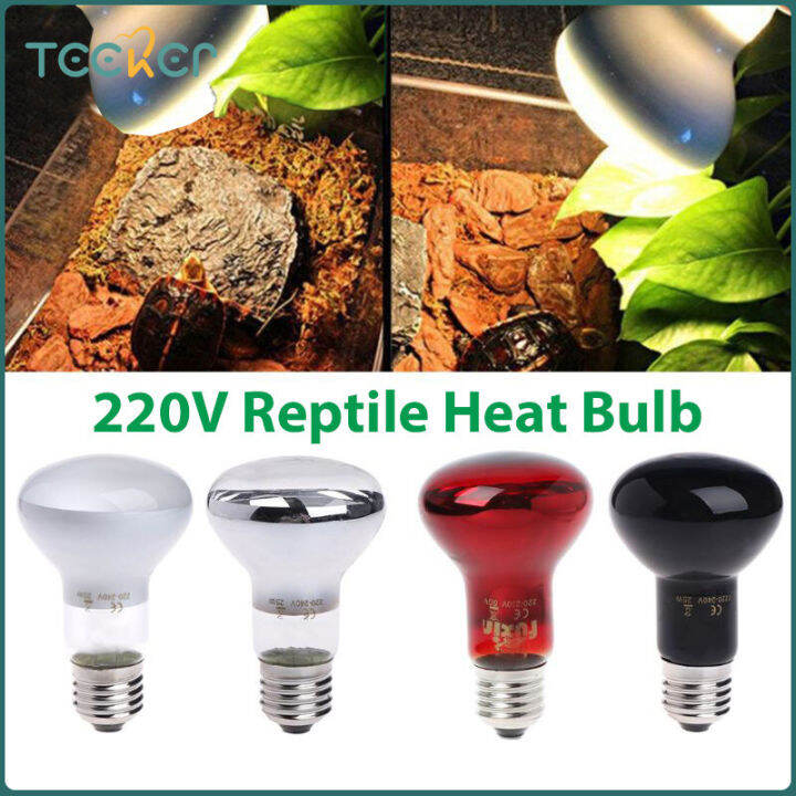 Teeker LED Reptile Night Light UVA Infrared Heat Lamp Bulb for Snake