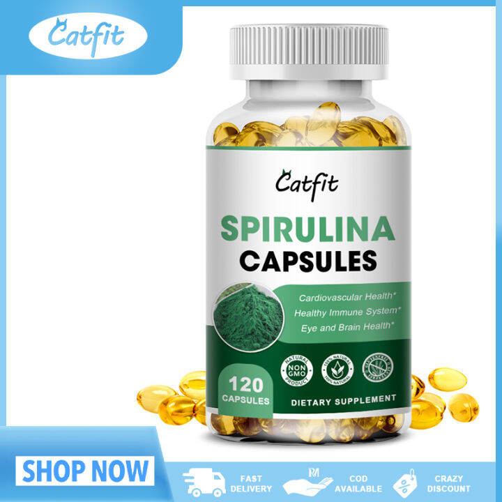 Spirulina Capsules Improve blood lipids Inhibit oxidation Lower