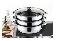 ห้องครัวสแตนเลส Stockpot ประหยัดพลังงานสไตล์ Ergonomic Multilayer Stockpot พร้อมที่จับสำหรับห้องครัว