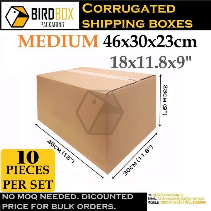 Birdbox Brown Kraft Corrugated Box JNT size 10 Pieces per set (MEDIUM ...