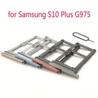 ถาดซิมการ์ดโทรศัพท์เหมาะสำหรับ Samsung S10บวก S10 + G975F G975 G975N G975U G975D G975W ที่วางอะแดปเตอร์การ์ด SD ขนาดเล็กที่อยู่อาศัยเดิม