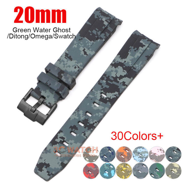 20mm Silicone Rubber Strap for Rolex Watch band Waterproof Sport Band
