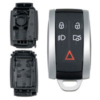 5ปุ่มรถระยะไกลสมาร์ท Keyless Fob กรณีเชลล์เปลี่ยนเหมาะสำหรับจากัวร์ XF XK XKR X Type S ประเภท2007 2008 2009 2010 2012