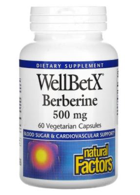 Natural Factors, WellBetX Berberine, 500 mg, 60 Vegetarian Capsules