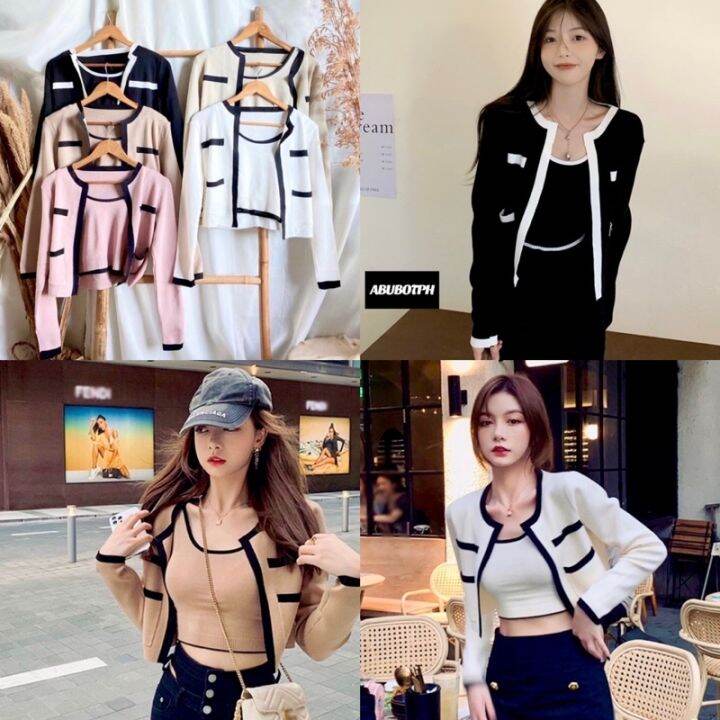 NIKITA KOREAN TERNO Blazer Cardigan and Cami Inner Top | Lazada PH