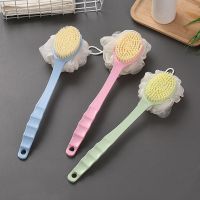 【cw】 Handle Rubbing Back Adult Soft Hair Purpose bath body brush !