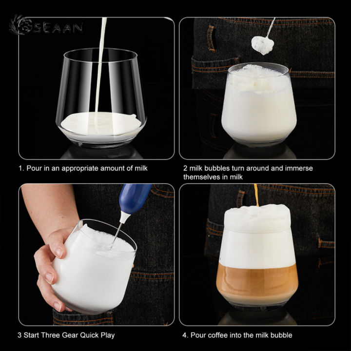 เครื่องตีไข่ไร้สายที่ทำฟองนมตีเครื่องปั่นครีมปัดชานมกาแฟ-usb-ชาร์จไฟได้เครื่องมือสำหรับกวนครีมใช้ในครัวเรือน