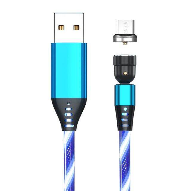 ที่ชาร์จแม่เหล็กสาย-usb-หัวแม่เหล็กไฟเรืองแสง-สำหรับ-iphone-12-pro-max-ไฟ-led-ไมโคร-usb-type-c-สำหรับโทรศัพท์มือถือ