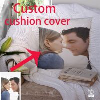 【CW】☎✑  Couple Wedding Custom Pillowcase Throw Sofa Bed Pets Baby Print Cushion Cover 40x40 60x60