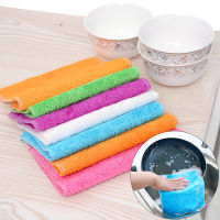 1PC Anti-Grease จานผ้าใยไผ่ซักผ้าผ้าขนหนู Scouring Pad Magic ทำความสะอาด Rags ครัวอุปกรณ์ในครัวเรือนเครื่องมือทำความสะอาด-DFDAG STORE