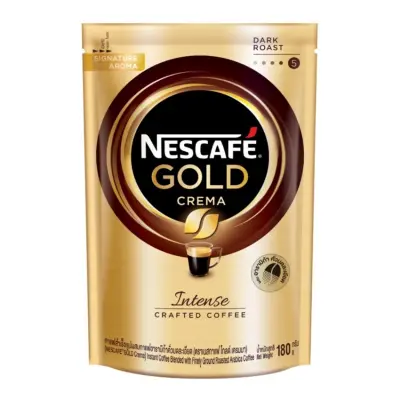 NESCAFE เนสกาแฟ กาแฟสำเร็จรูป อินเทนซ โกลด์ เครมมา 180 กรัม ดอยแพ็ค