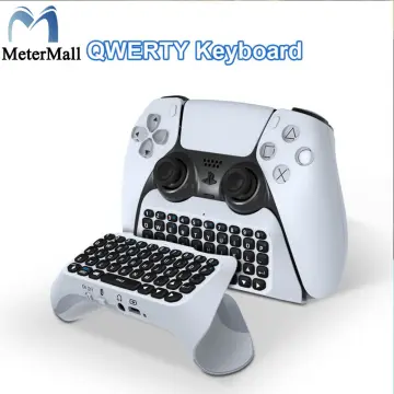 MoKo Wireless Controller Keyboard for PS5 with Green Backlight, Bluetooth  Wireless Mini Keypad Chatpad for Playstation 5 PS5 Controller