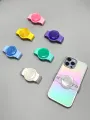 Scalable Universal Phone Holder with Stretchable Foldable Stand Glitter Back Clip Pop Retractable Ring Grip Cartoon for Girl for iPhone 12 13 14 Pro Max