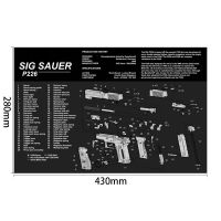 AR15 AK47 Tactical Assembly Cleaning Pad Rubber Mat With Parts Diagram Instructions Mouse Pad for Glock 17 1911 P220 CZ-75