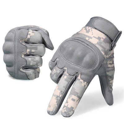 2021ACU Camouflage Touch Screen Tactical Gloves Military Combat Paintball Shooting Hunting Anti-Skid Full Finger Glove Men