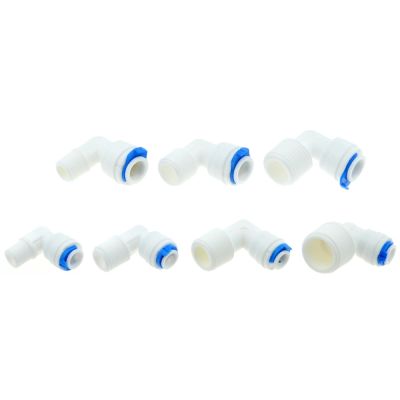 ♧ RO Water Elbow Quick Coupling Fitting 1/4 3/8 OD Hose 1/4 3/8 1/2 BSP Male Reverse Osmosis System Plastic Pipe Connector