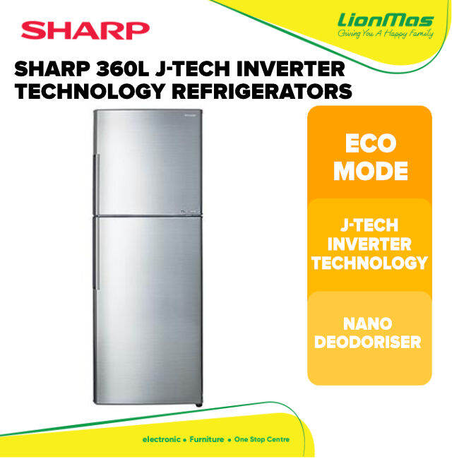 SHARP 360L J-TECH INVERTER TECHNOLOGY REFRIGERATORS SJ366MSS | Lazada