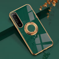 Sony Xperia 1 III Case, RUILEAN Luxury Electroplating Soft TPU One-piece Shell with Ring is Compatible with Sony Xperia 1 III