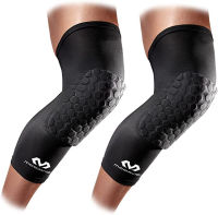 Knee Compression Sleeves: McDavid Hex Knee Pads Compression Leg Sleeve for Basketball, Volleyball, Weightlifting, and More - Pair of Sleeves (Option Select)