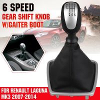 6 Speed Car Gear Shift Knob Gaiter Boot Cover Lever Shifter Handle Stick Boot Gaitor for Renault Laguna Mk3 2007-2014