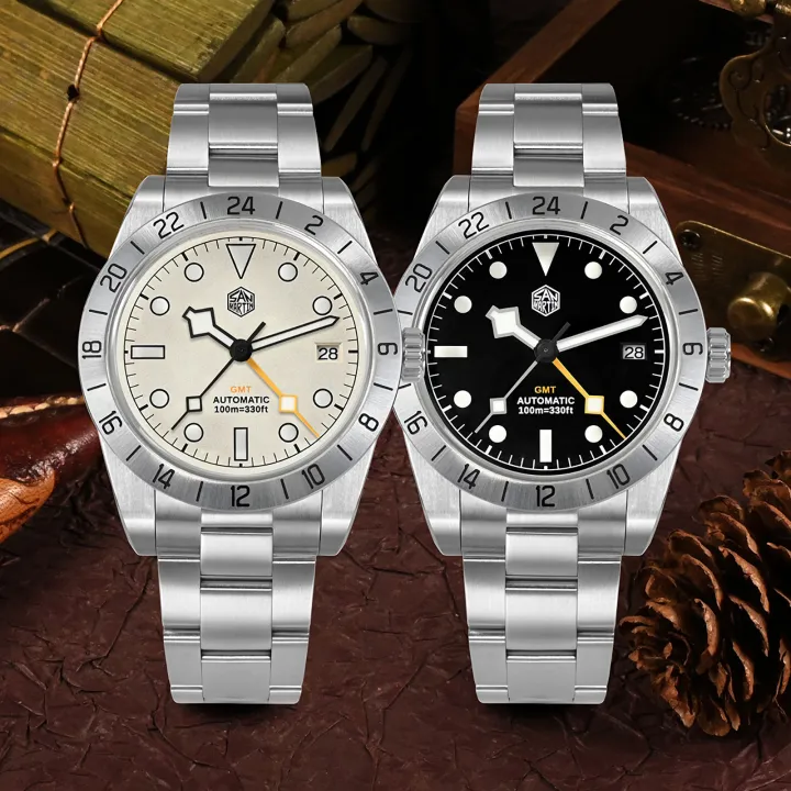 Montre Automatique San Martin SN0054-G GMT - Mouvement NH34, 40mm, Neuf Sans étiquette
