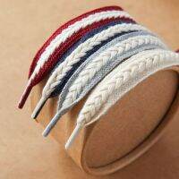 【CW】 Cotton Grain Braided Shoelaces Low top Canvas 1.5 cm Shoes laces Men Dropship