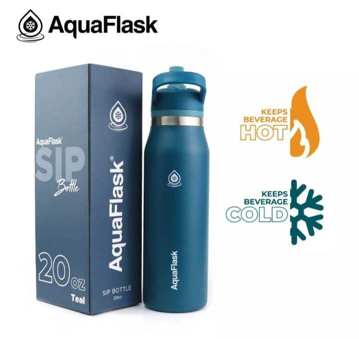 Aquaflask Teal (20oz) - Sip Bottle Stainless Steel Drinking Water ...