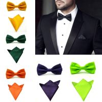 silk Solid Business bowtie men vintage purple carved Fashion Novelty ties black wedding bow tie pocket square handkerchief set