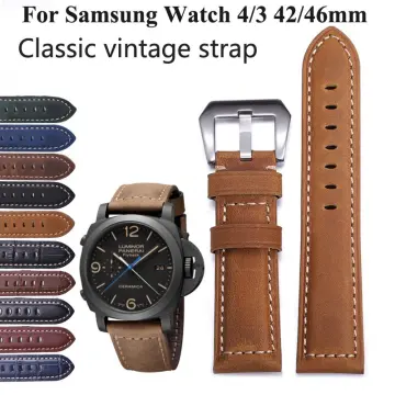 20 22mm Leather Band for Samsung Galaxy Active Watch 3 4 Classic