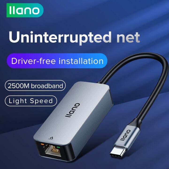 llano-อะแดปเตอร์อีเธอร์เน็ต-2500mbps-type-c-กิกะไบท์-usb-c-to-lan-rj45-การ์ดเครือข่าย-สำหรับแม็ค-แล็ปท็อป