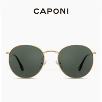 CAPONI Classical Ray Cut Sunglasses For Women Polarized Fashion nd Eyewear Round Sun Glasses For Men UV Protection CP708