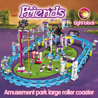 202141130 Friends Amusement Park Blocks Roller Coaster Figure Model Building Girls Blocks Bricks Compatible Hobbie Children Toys