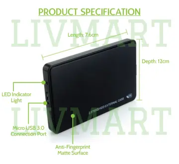 Encrypted Biometric Enclosure 2.5in SATA - External Drive