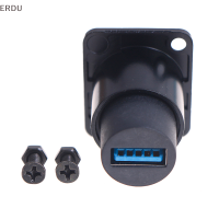 ERDU D Type Metal USB Socket Double PASS Connector USB 3.0 Connector PANEL MOUNTING