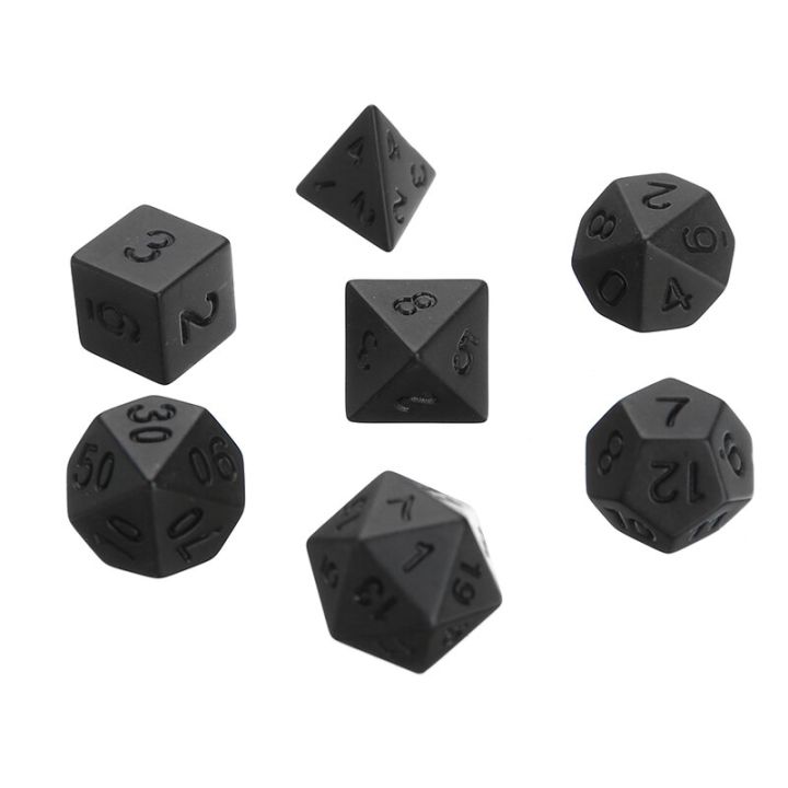 7pcs-set-matte-black-polyhedral-dice-board-game-digital-dices-for-role-playing-games-entertainment-accessories