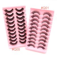 Natural False Eyelashes 10pairs Visofree Dramatic 3D Faux Mink Lashes Thick Fake Eyelashes Extension Faux Cils Makeup maquiagem