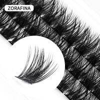 ZORAFINA A/M Shape Professional Makeup Lndividual Lashes Cluster Spikes Lash Wispy Premade Russian Natural Fluffy False Eyelashe