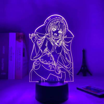HZ Hololive Gawr Gura 3D Night Lights Desk Lamp LED Lighting Anime 7 Colors  Acrylic USB Remote Home Decor Gift ZH