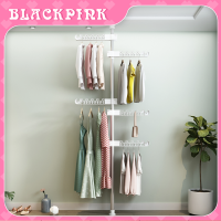 Hanger Rectangular Clothes Rack ราวแขวนเสื้อ ราวอเนกประสงค์ ราวแขวนผ้า ตู้เสื้อผ้าแบบเปิด ราวตากผ้า ราวในห้องนอน ราวสเตนเลส ติดตั้งเองได้