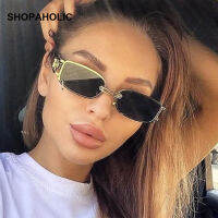 【Cw】fashion R Square sunglasses Women nd VINTAGE Travel Small Rectangle Sun glasses for FEMALE Metal Punk Style oculos de Sol