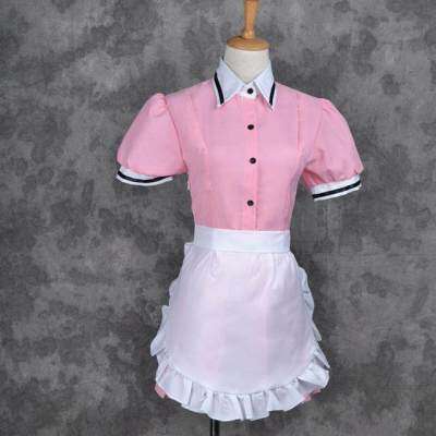 Anime Blend S Cosplay Costume Sakuranomiya Maika Girls Cute Pink Skirt Apron Outfit Cafe Maid Work Uniform Halloween Women Dress