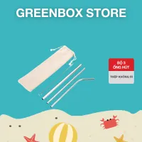 Bộ 3 ống hút inox 304 GB3