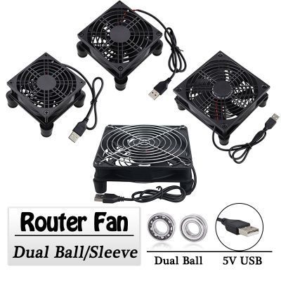 Gdstime 5V USB Router Fan 80mm 92mm 120mm 140mm DIY TV Box Ball/Sleeve Cooler W/Controller Protective Net Desktop Cooling Fan
