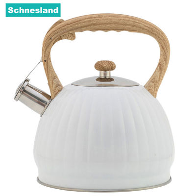 💗คลังสินค้าพร้อม💗กาต้มน้ำ Schnesland นกหวีด3/5l กาน้ำชาหม้อต้มสแตนเลสกาต้มน้ำทรงฟักทอง